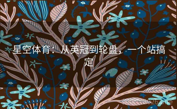 星空体育:从英冠到轮盘,一个站搞定