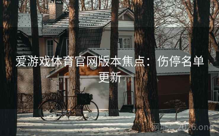 爱游戏体育官网版本焦点:伤停名单更新